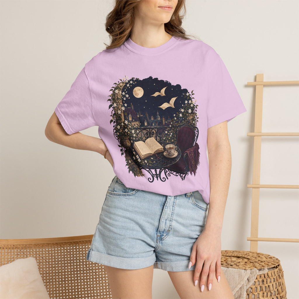 Moonlit Reading Balcony T-Shirt