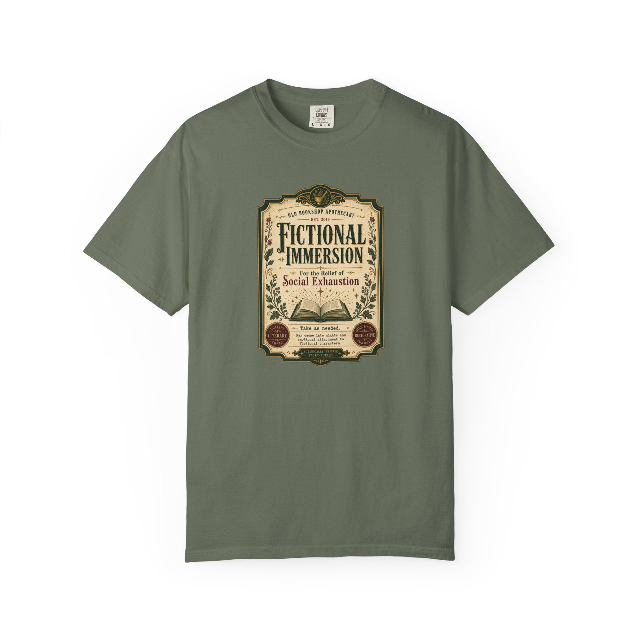 Fictional Immersion Apothecary Label T-Shirt