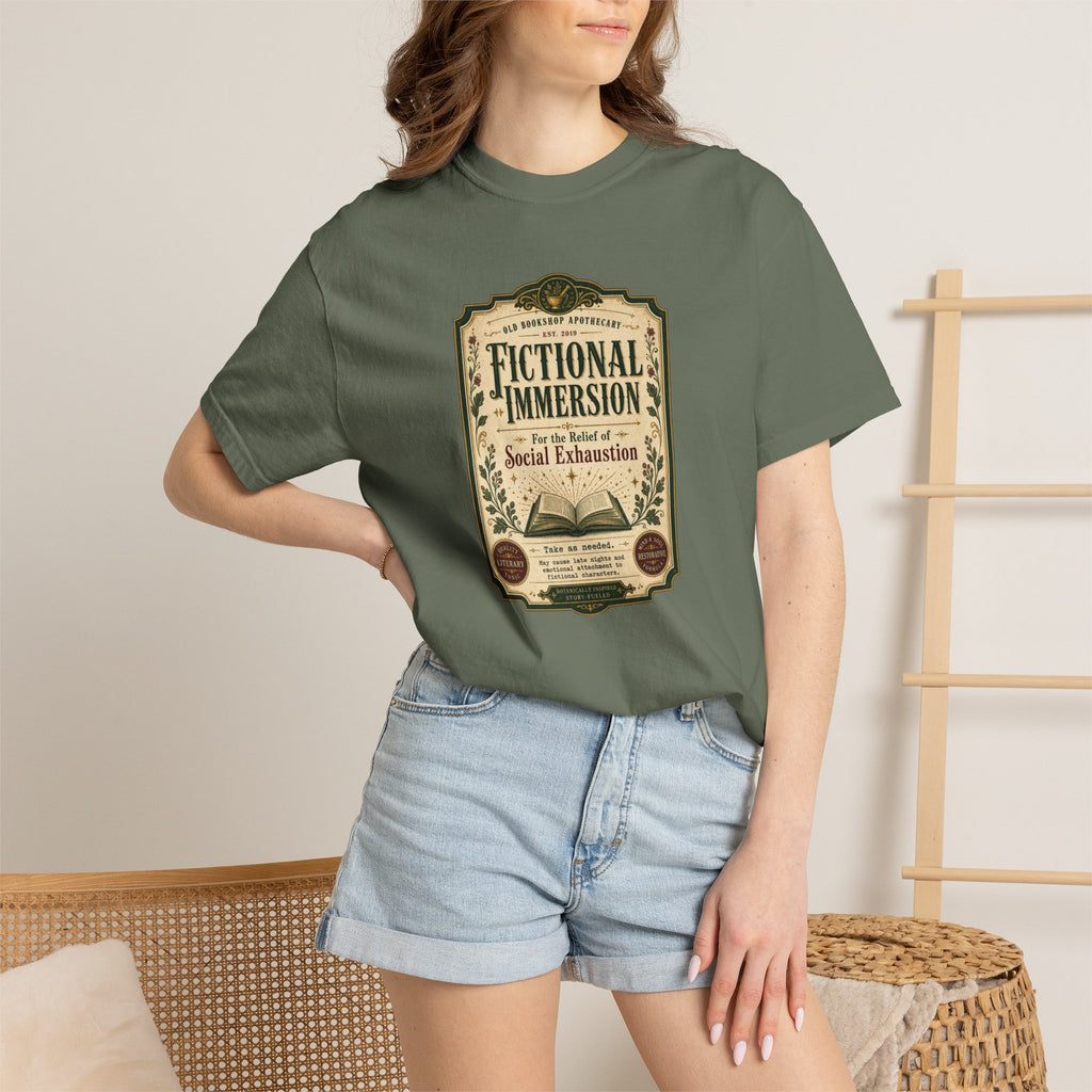 Fictional Immersion Apothecary Label T-Shirt