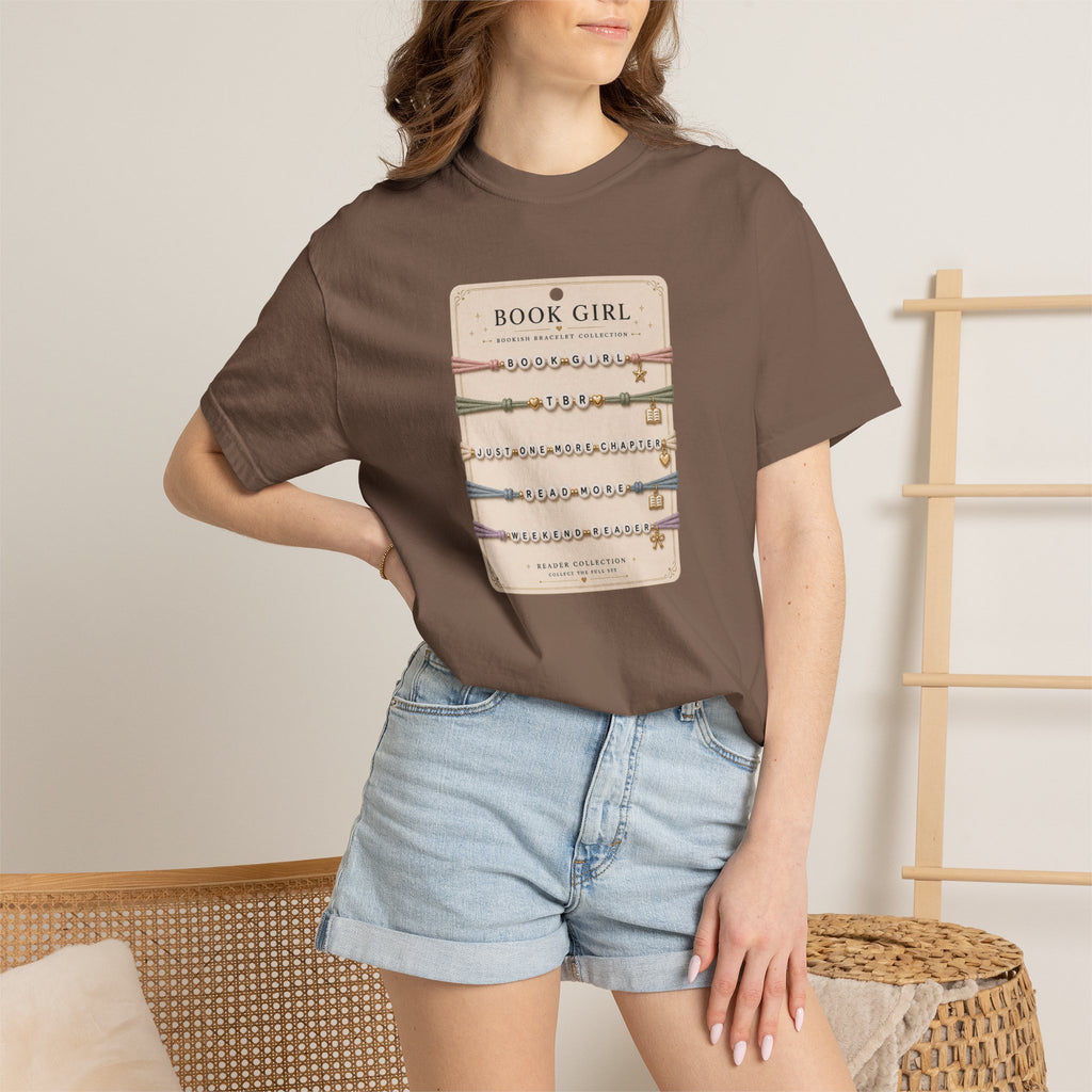 Book Girl Bracelet Card T-Shirt