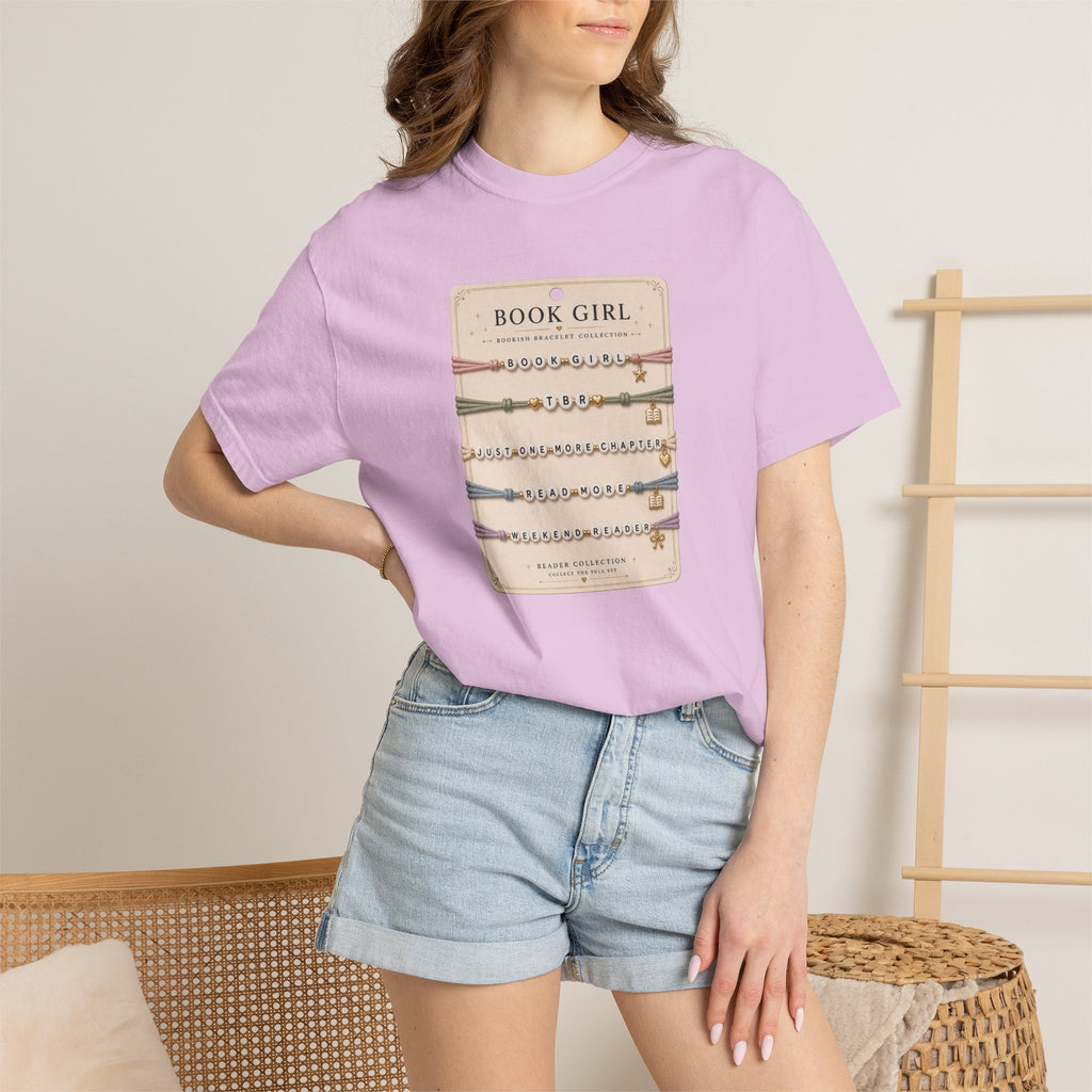 Book Girl Bracelet Card T-Shirt