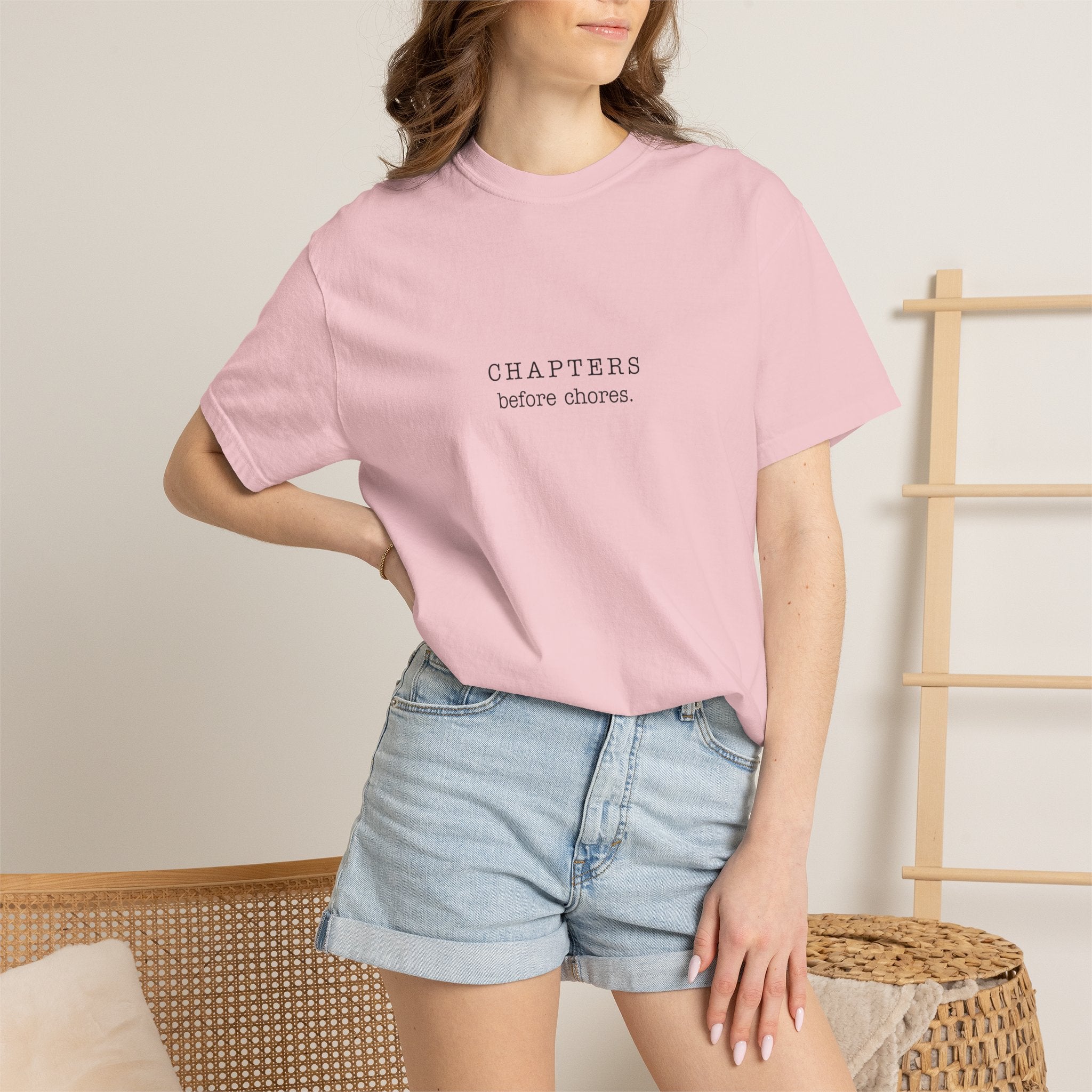 Chapters Before Chores T-Shirt
