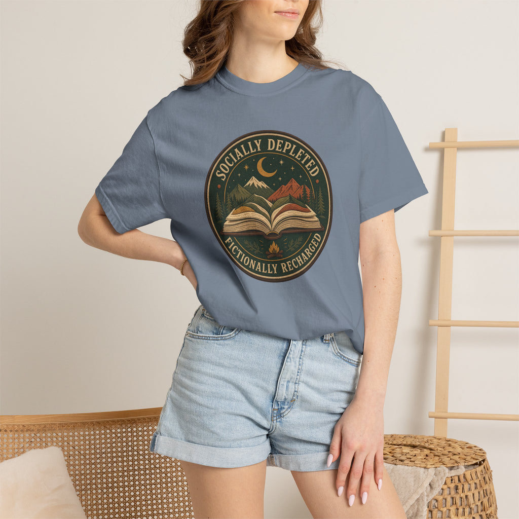 Socially Depleted, Fictionally Recharged T-Shirt