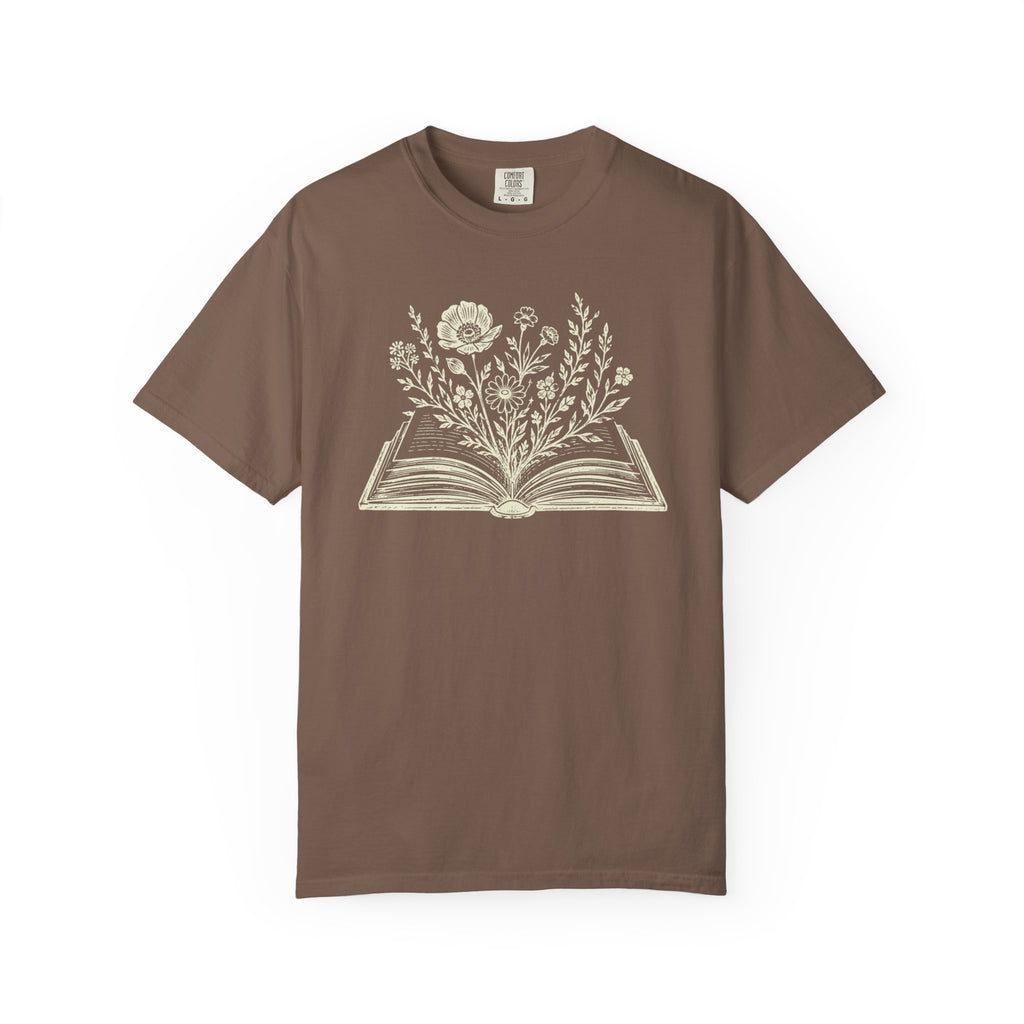 Flowers And Book T-Shirt