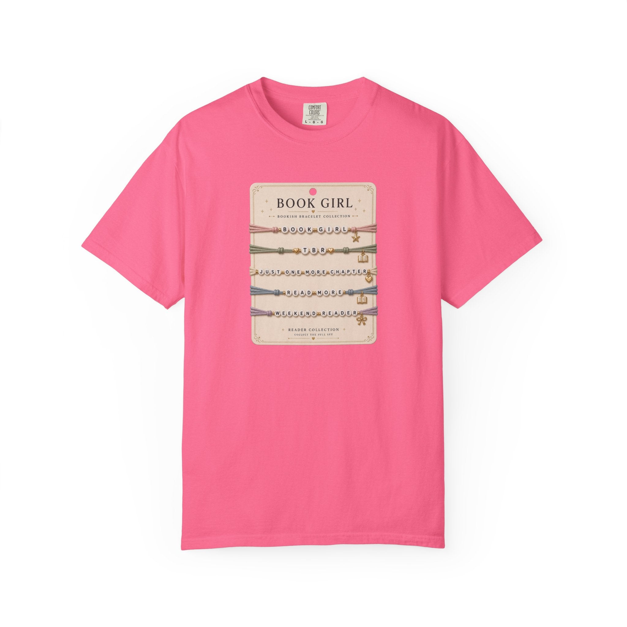 Book Girl Bracelet Card T-Shirt