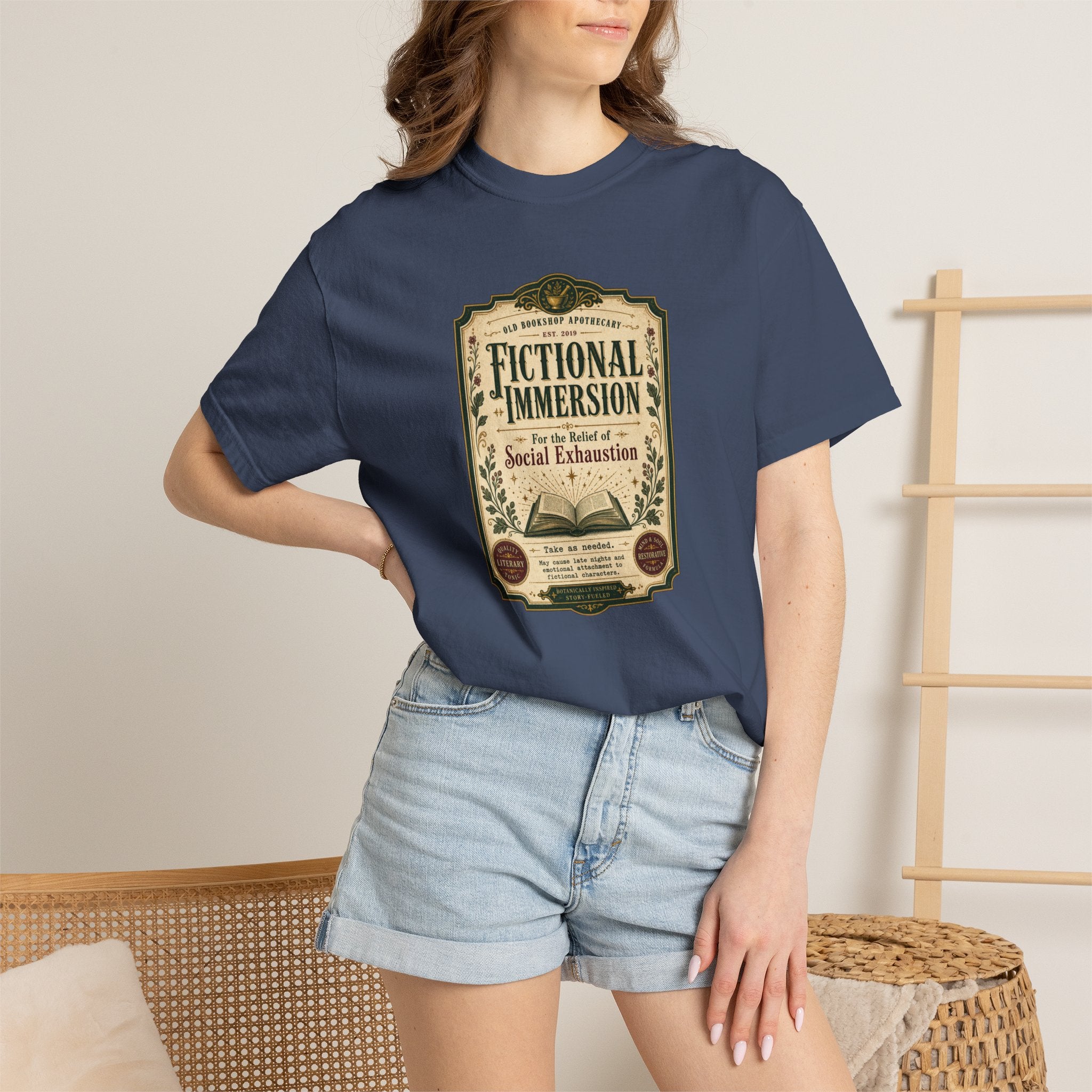 Fictional Immersion Apothecary Label T-Shirt