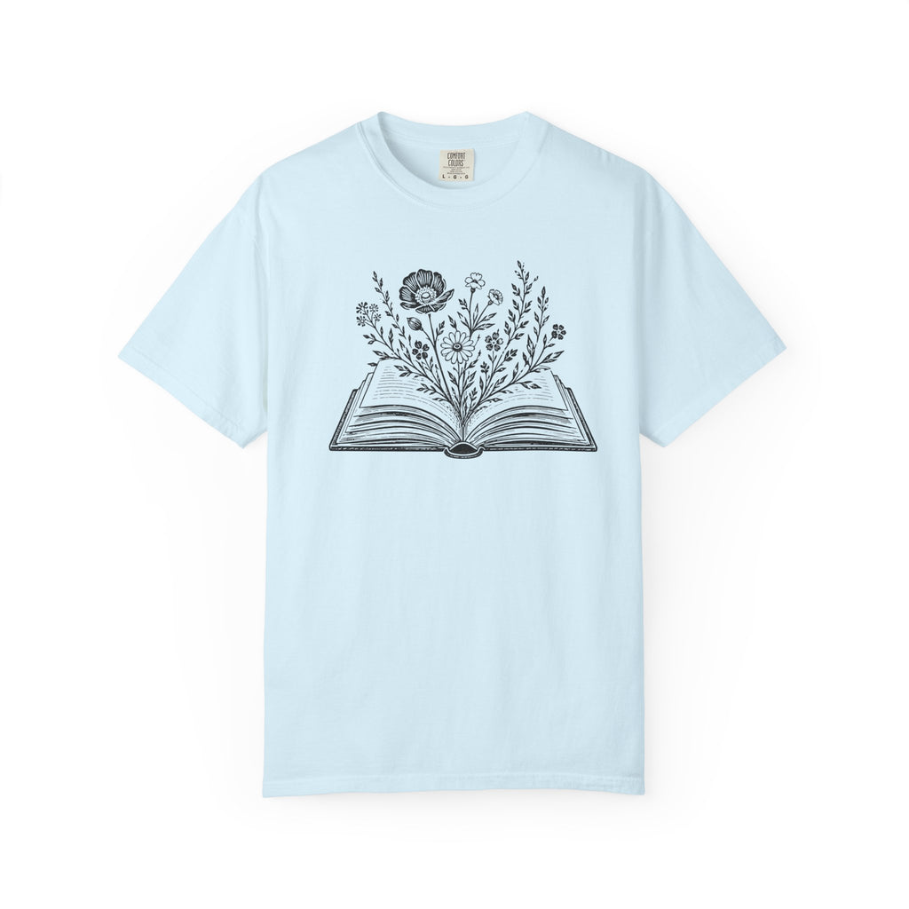 Flowers And Book T-Shirt