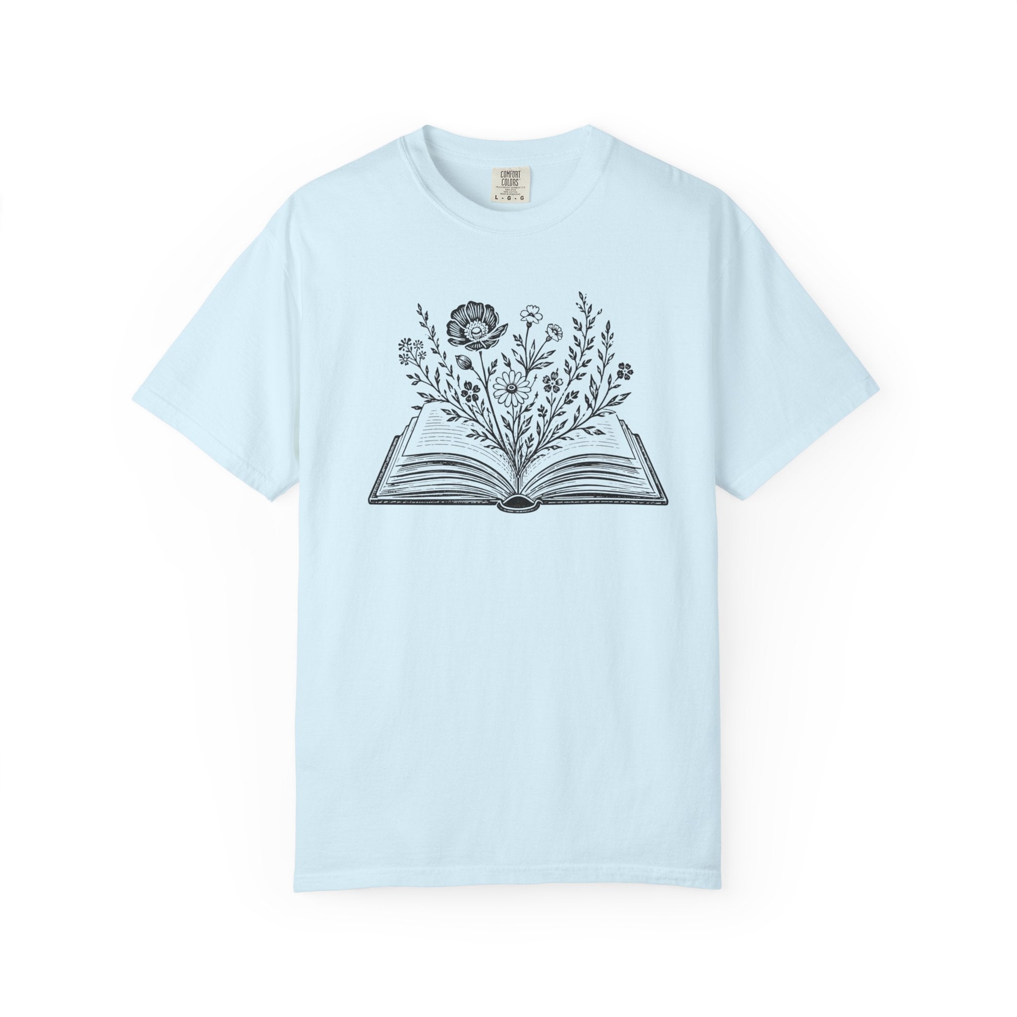 Flowers And Book T-Shirt