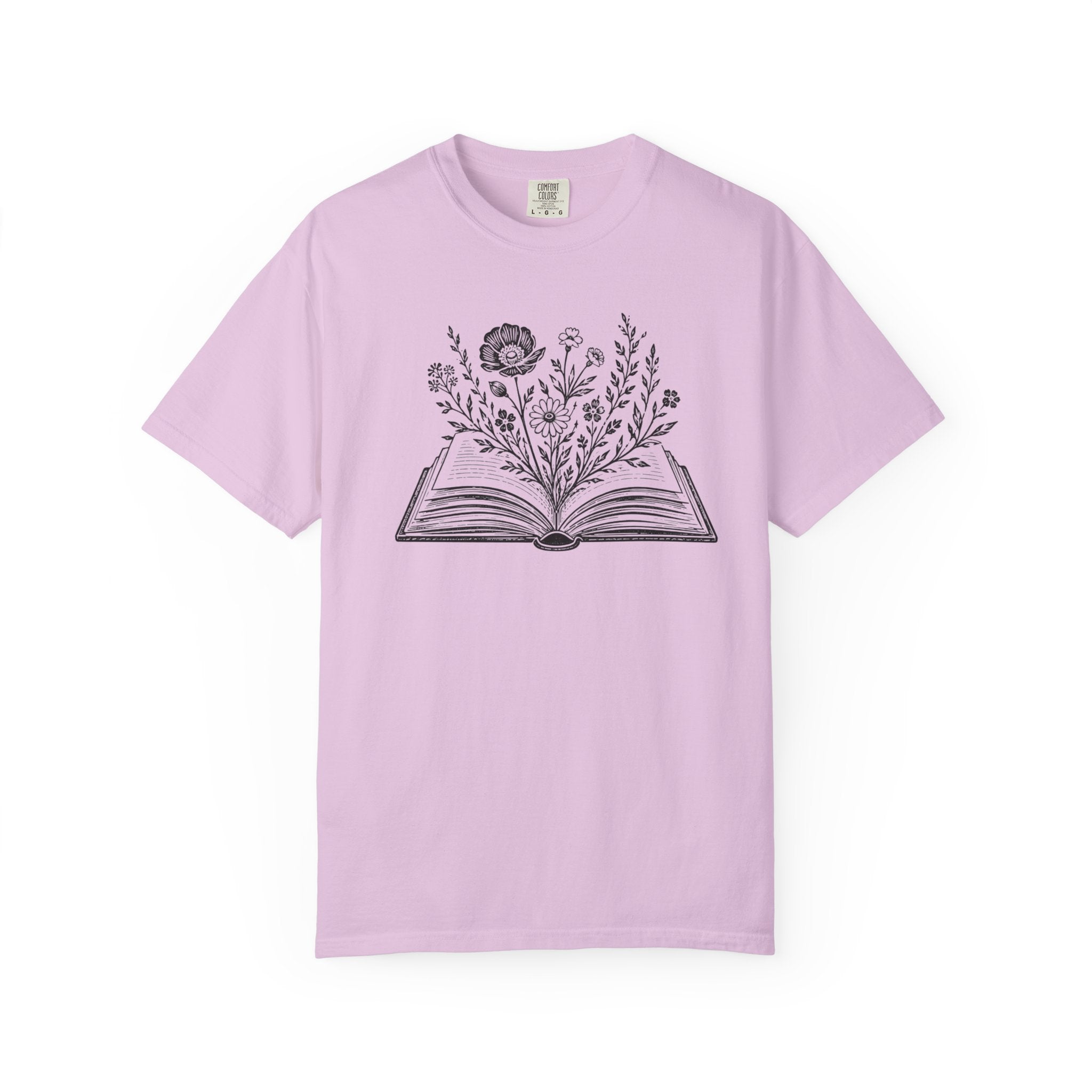 Flowers And Book T-Shirt