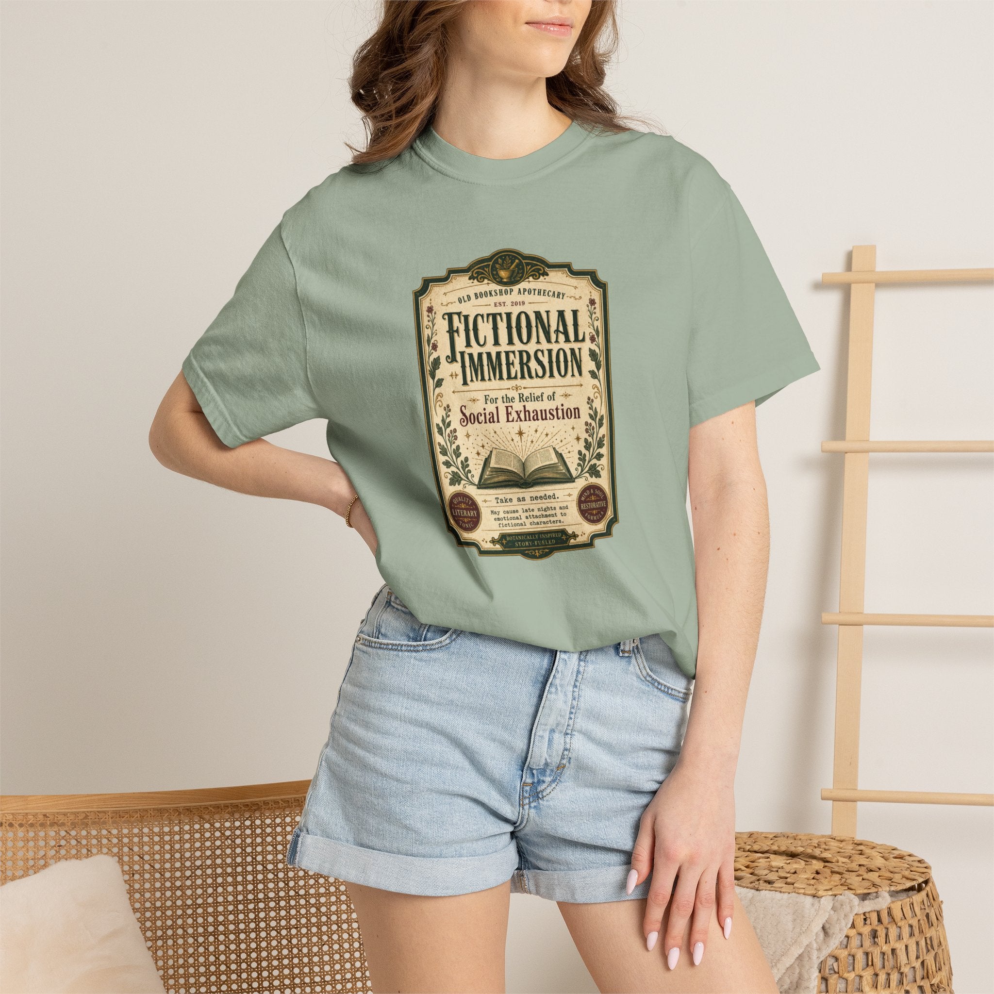 Fictional Immersion Apothecary Label T-Shirt