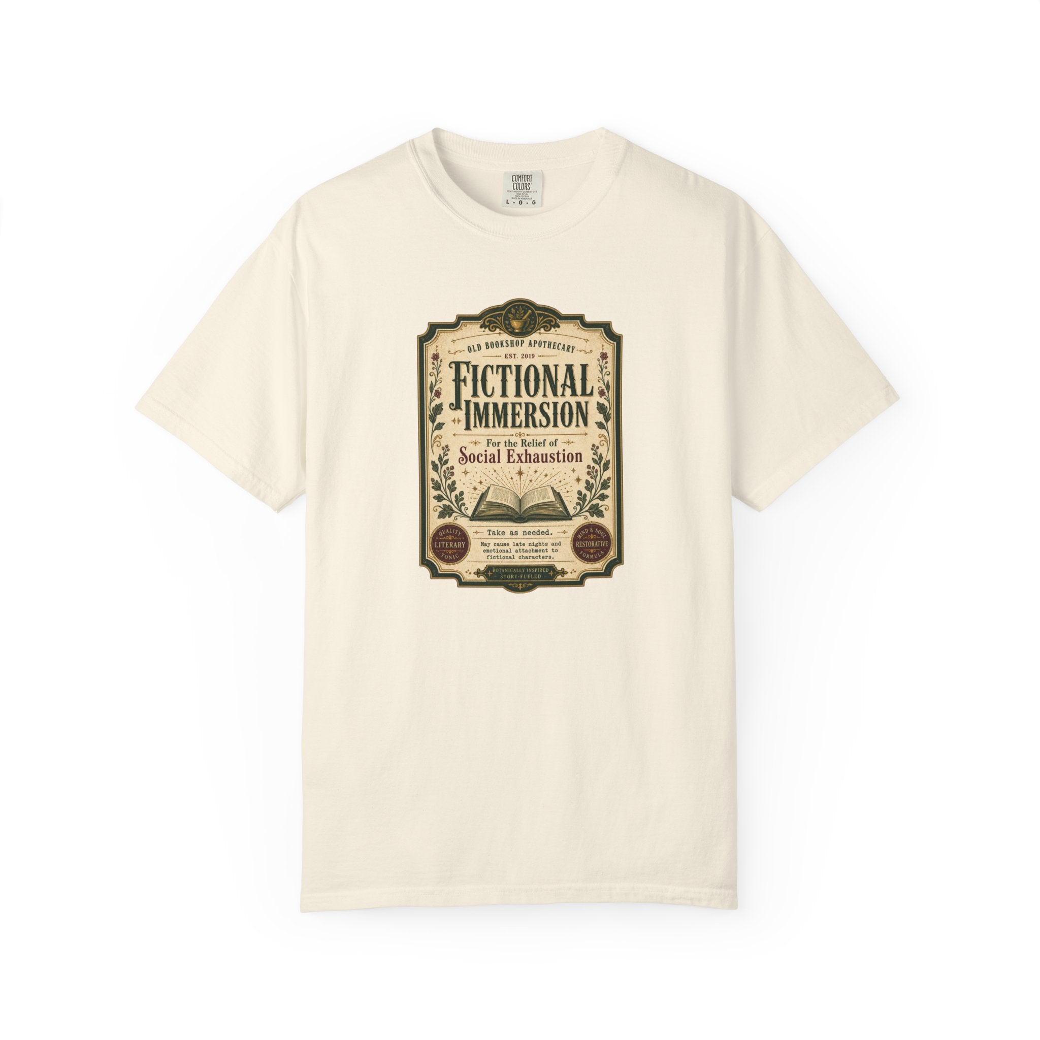 Fictional Immersion Apothecary Label T-Shirt
