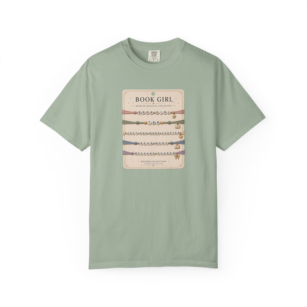 Book Girl Bracelet Card T-Shirt