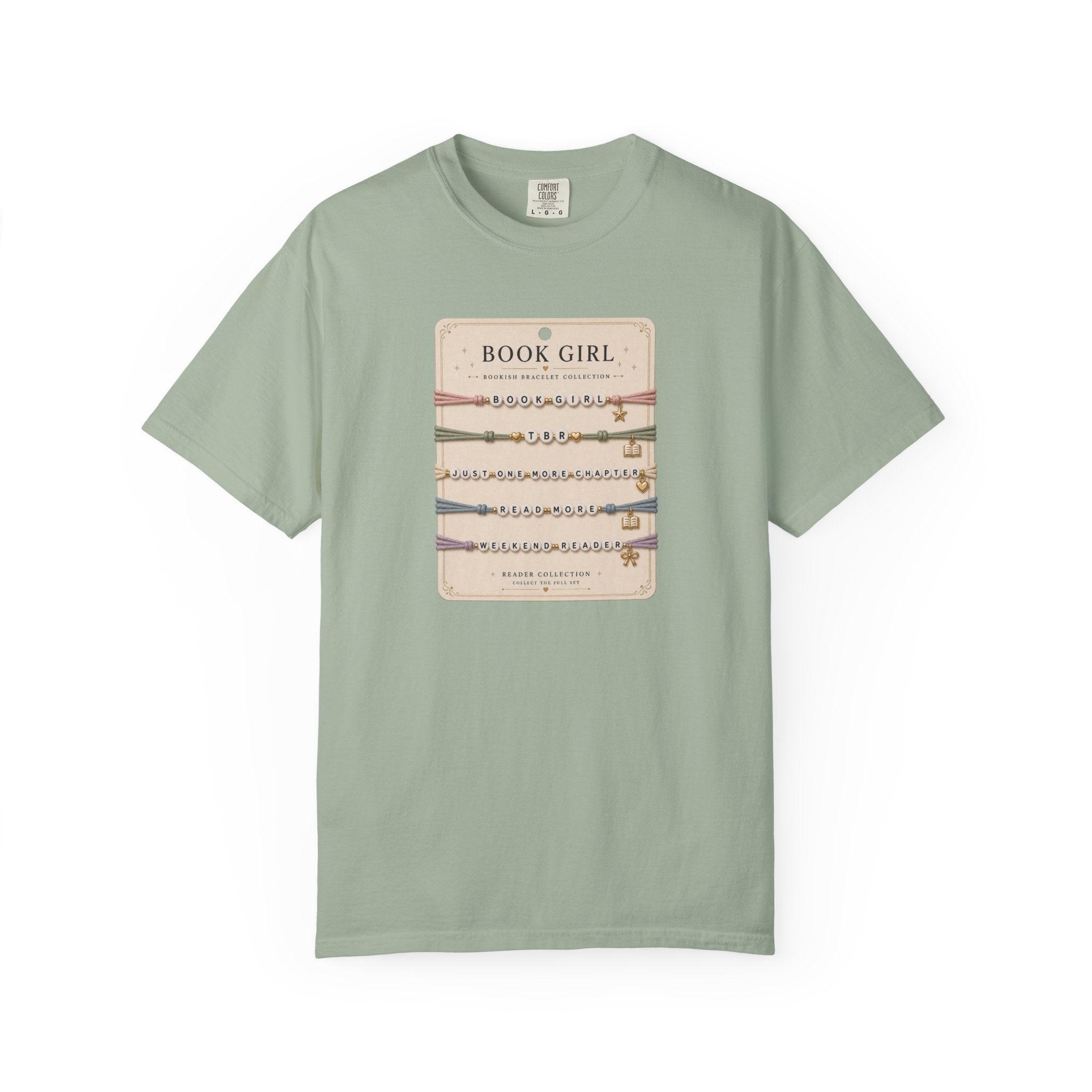 Book Girl Bracelet Card T-Shirt