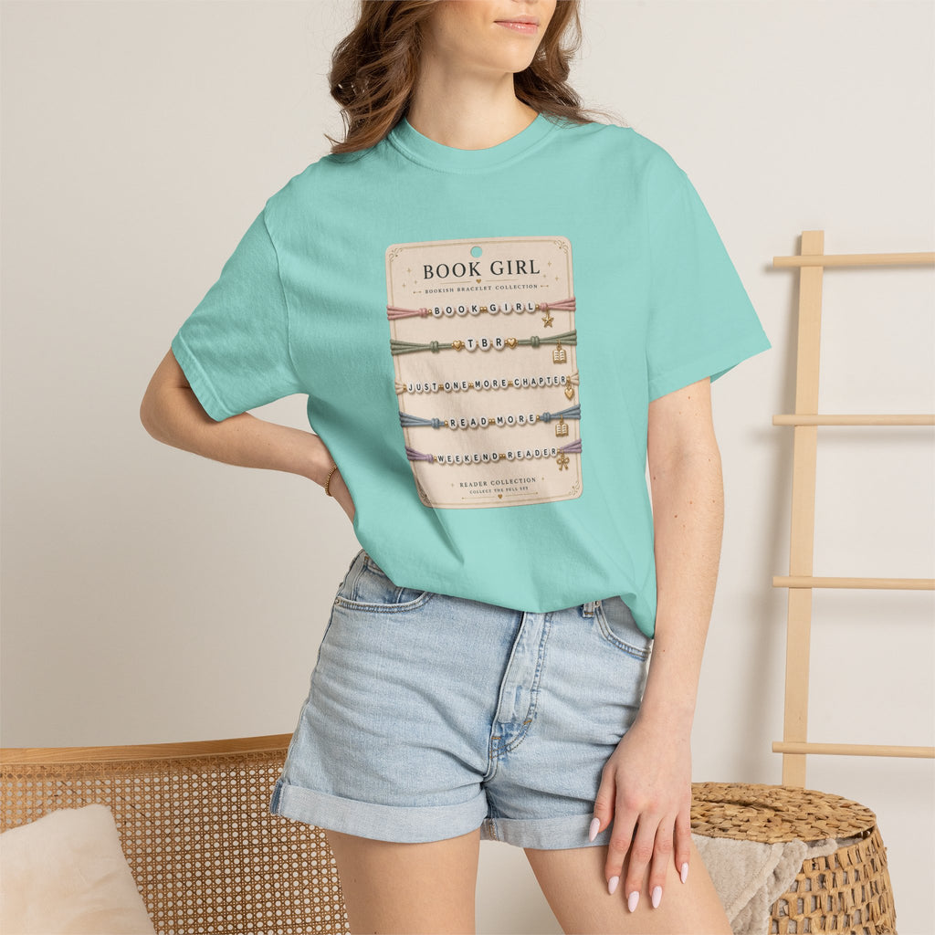 Book Girl Bracelet Card T-Shirt