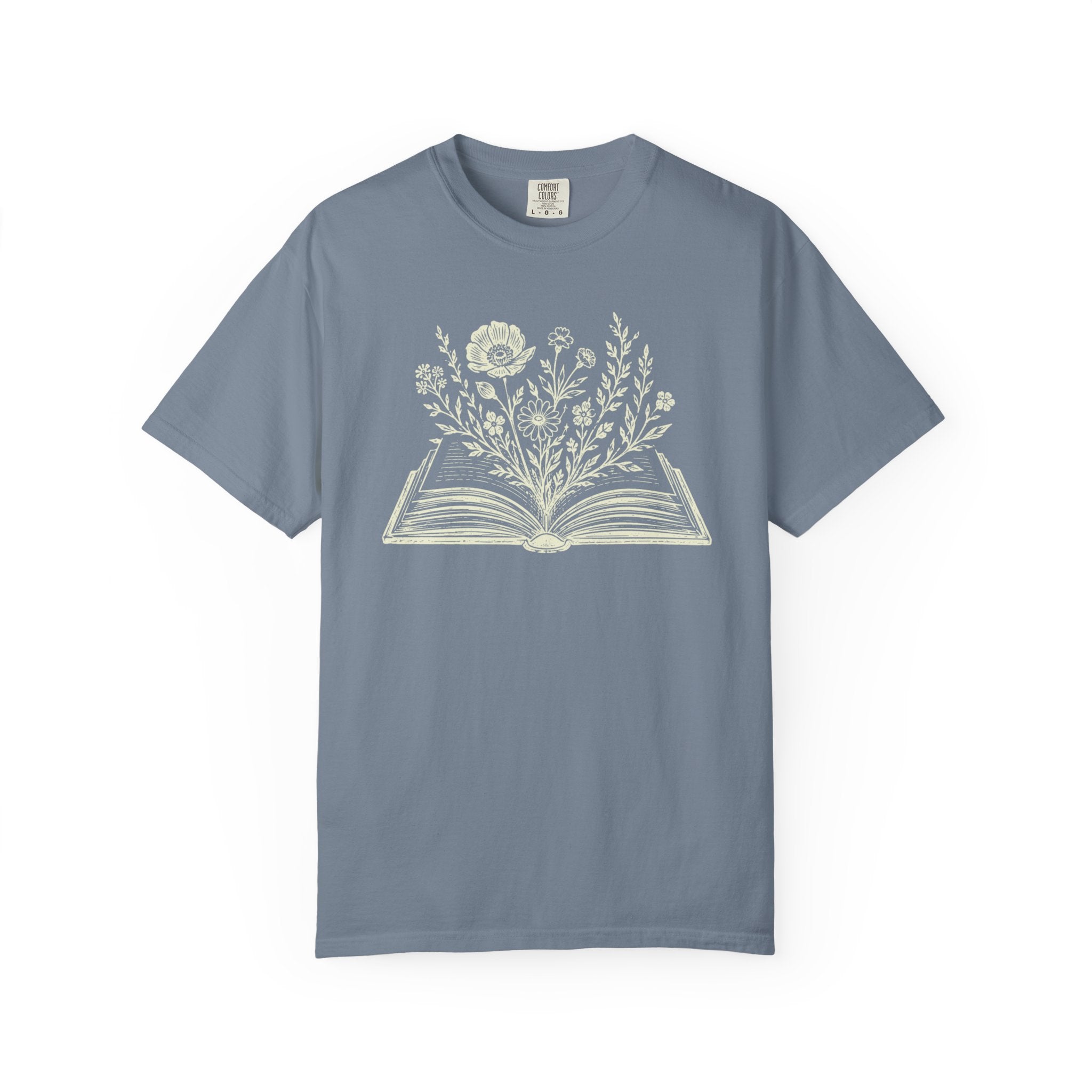 Flowers And Book T-Shirt