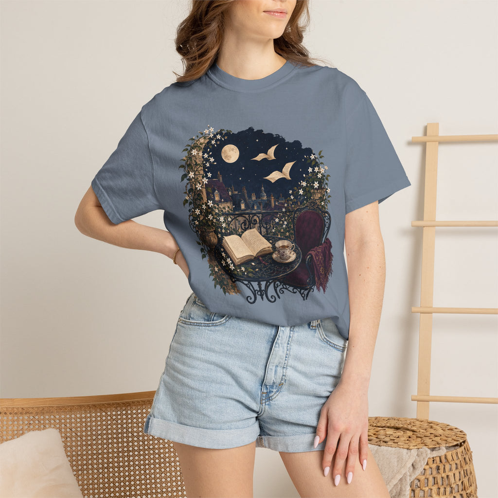 Moonlit Reading Balcony T-Shirt