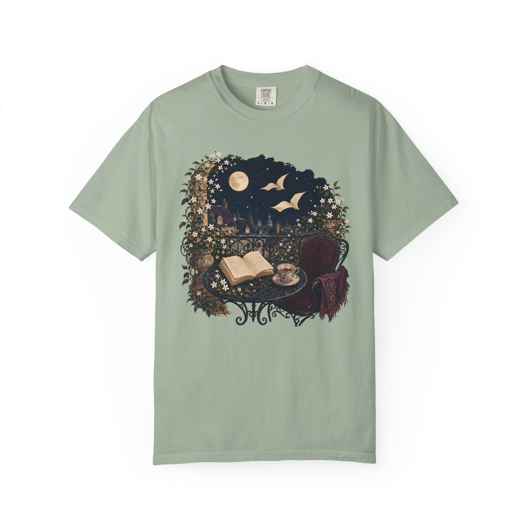 Moonlit Reading Balcony T-Shirt