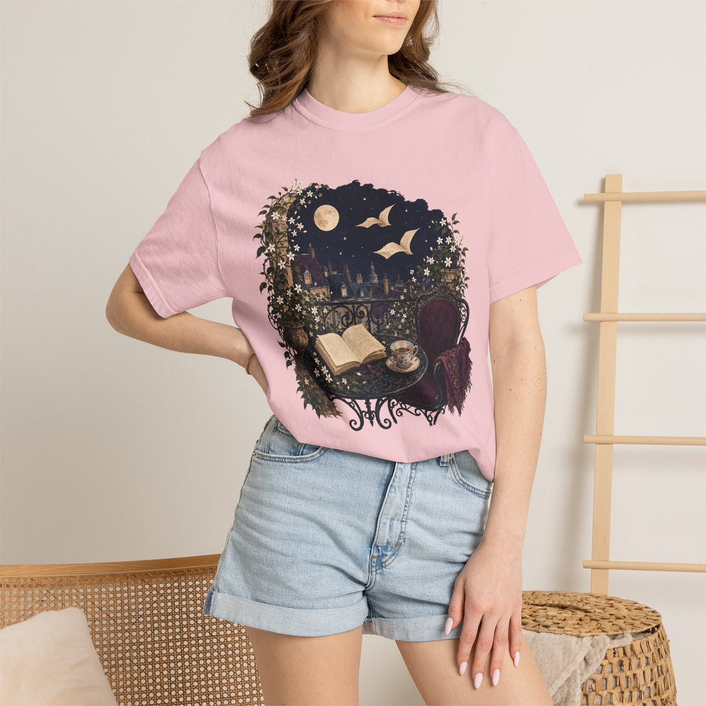 Moonlit Reading Balcony T-Shirt