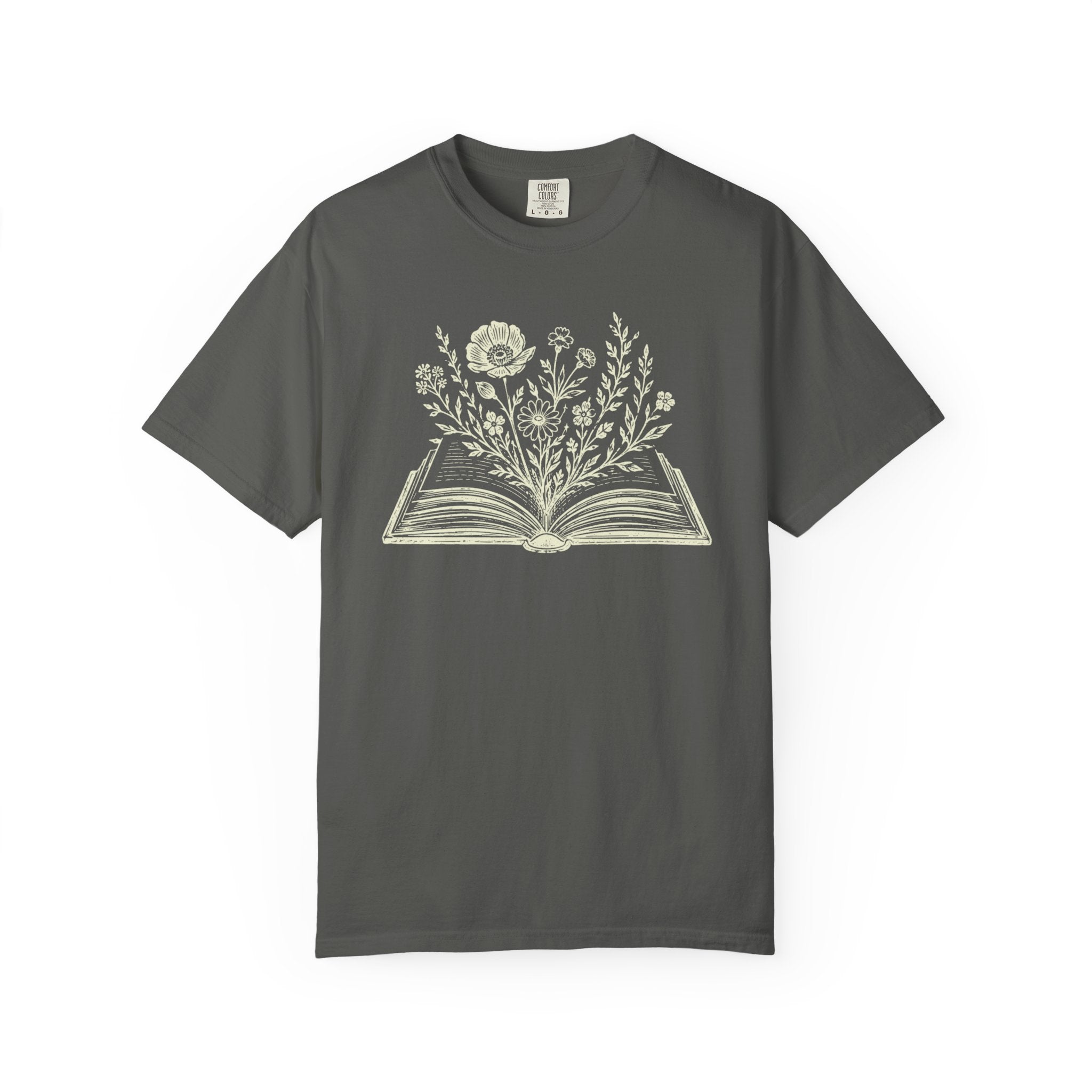 Flowers And Book T-Shirt