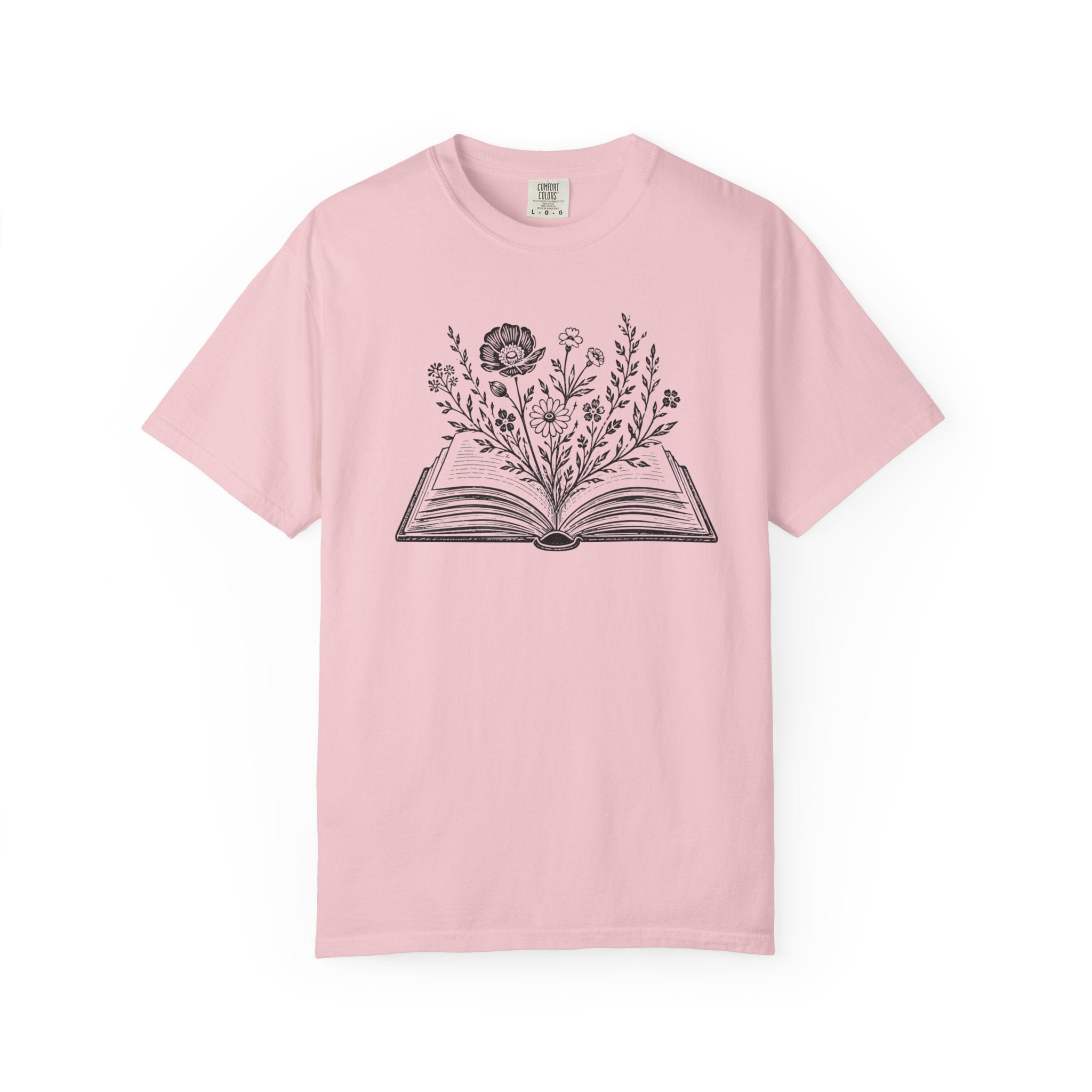 Flowers And Book T-Shirt