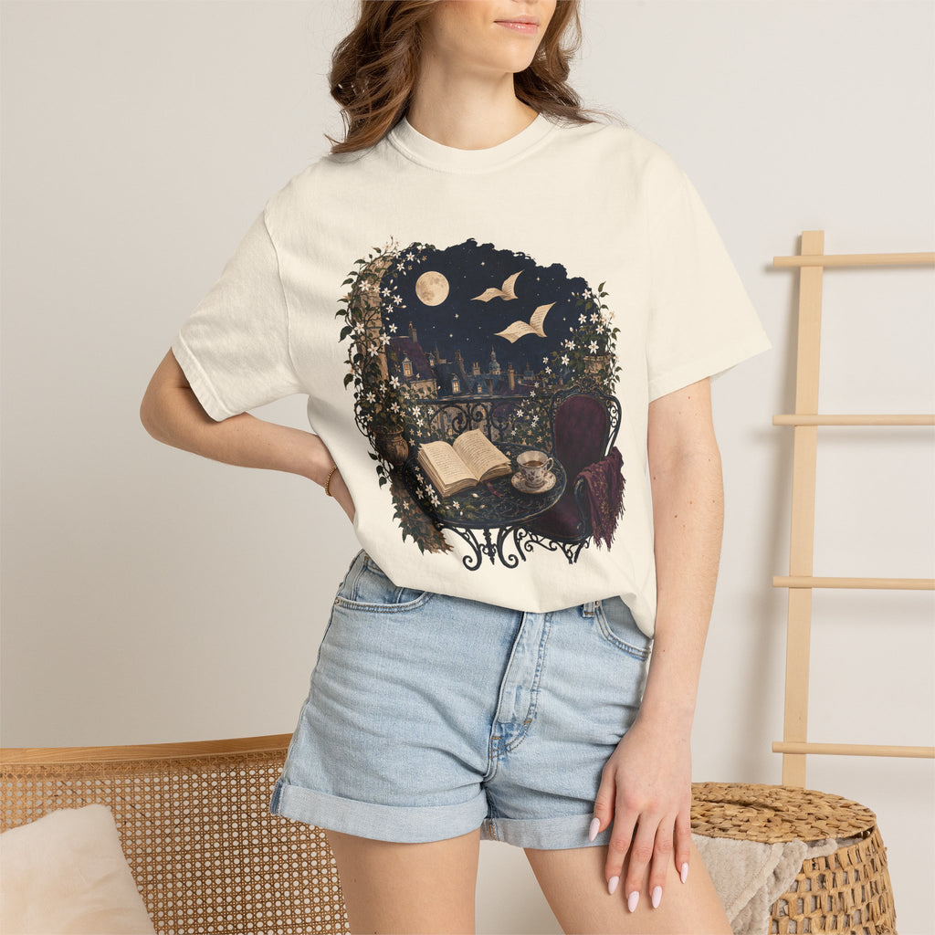Moonlit Reading Balcony T-Shirt