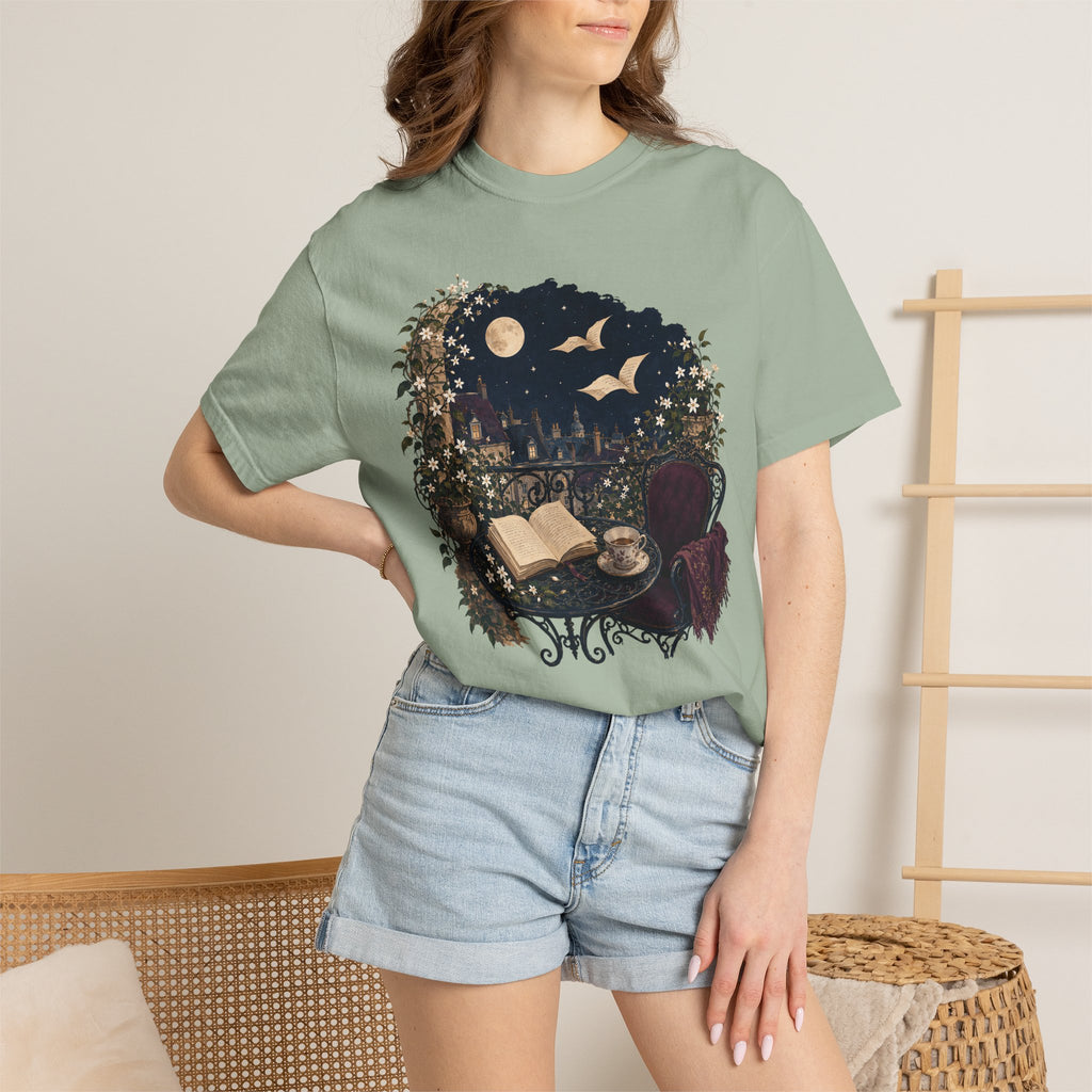 Moonlit Reading Balcony T-Shirt